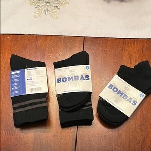 Bombas Lot of 3 Black and Gray Casual Socks